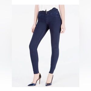 NWOT Hue Original Smoothing Denim Leggings — Black Indigo / Navy Blue